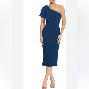 Dress the population Navy Tiffany pine NWT dress Sz Small